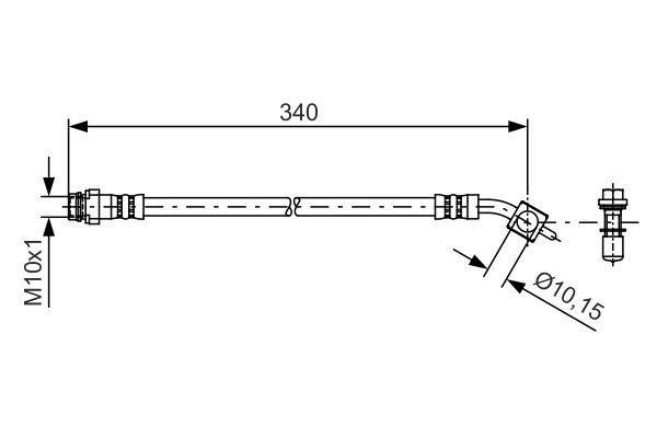 FREN HORTUMU ARKA FORD MONDEO-S MAX-GALAXY 07> (UZUNLUK: 330mm) - BOSCH