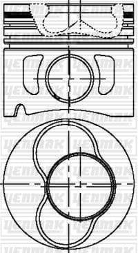 MOTOR PİSTON+SEGMAN (STD) (1-2 PİSTON) GOLF IV-BOR...