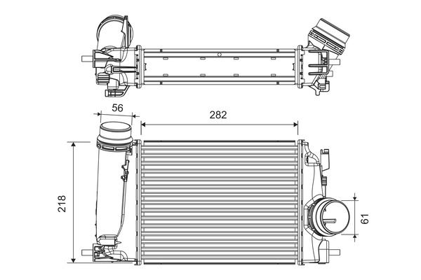 TURBO RADYATORU QASHQUAI MEGANE SCENIC LAGUNA KADJAR MEGANE IV TALISMAN - VALEO - OEM 14461-4EA0A