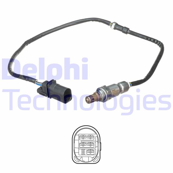 Ön OKSİJEN SENSÖRÜ AUDI-SEAT-SKODA-VWAUDI A1.A1 Sportback.A3.A3 Cabrio.A3 Sportback-SEAT Altea.Altea - DELPHI - OEM 03F906262