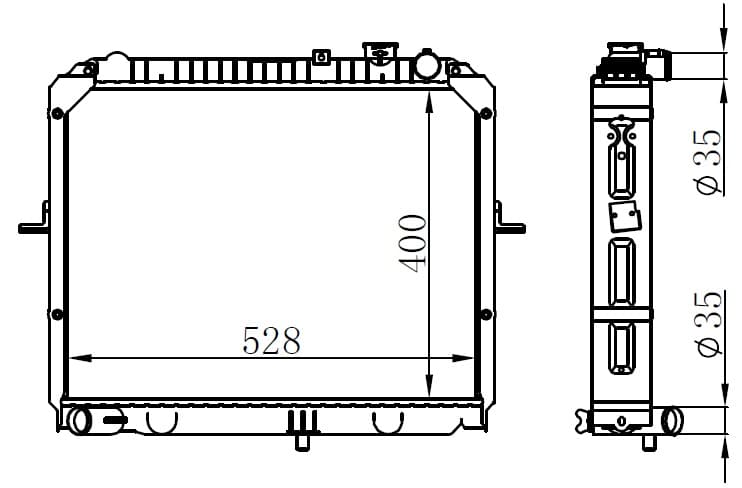 RADYATÖR BRAZİNG KIA BONGO 2.7D (MEK) (400x528x32...