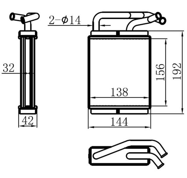 KALORİFER BRAZİNG HEATER A/M(160X145X32)H100 ARKA
