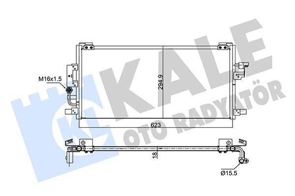 KONDENSER AL/PL/BRZ COROLLA — KALE 350695 - KALE - OEM 8846002050