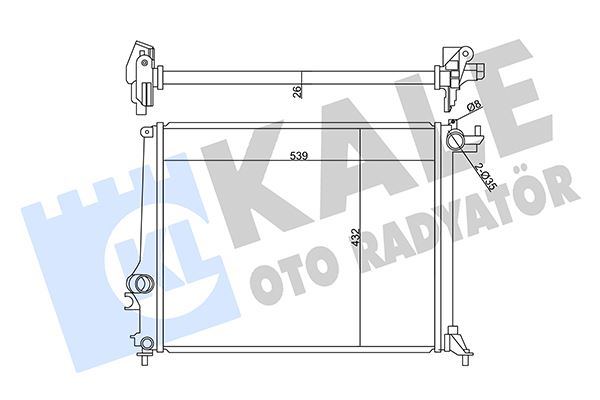 SU RADYATORU RENAULT MEGANE IV SCENIC IV 1.5 1.6 DCI 16- - KALE RADYATOR - OEM 214105169R