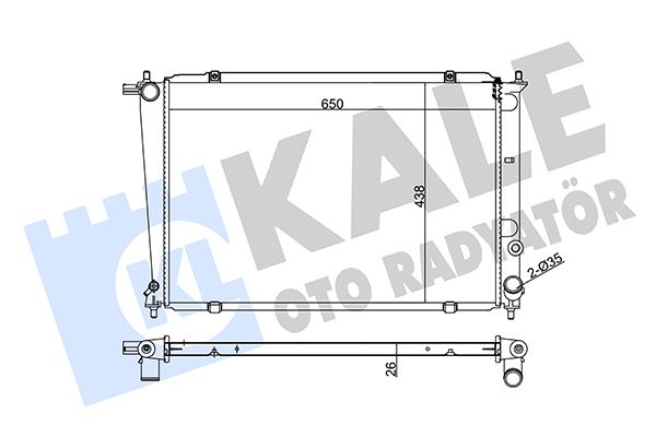 RADYATOR STAREX H1 2.5 TD (00 04) (NAC) (MT) (350520 OLDU) AL/PL/BRZ - KALE - OEM 25310-4A110