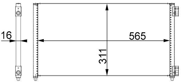 A/C-Kondensator FIAT PUNTO II — MAHLE AC373000S - MAHLE