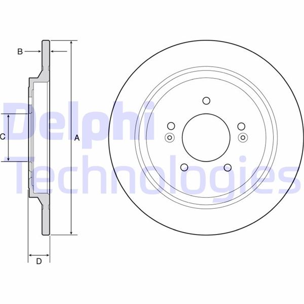 FREN DISKI ARKA TUCSON 1.6 GDI 2.0 CRDI 15> - DELPHI - OEM 58411D7700