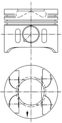 PISTON + SEGMAN STD 88.00mm MERCEDES OM646 W204 W2...