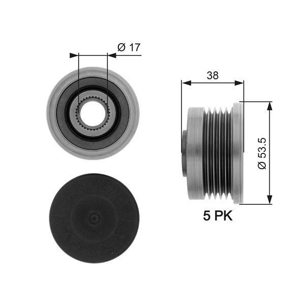 ALTERNATÖR GERGİ RULMANI MASTER II-TRAFFIC II-LGN - GATES - OEM 7701477507
