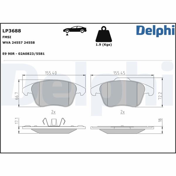 FREN BALATASI 208 - VALEO - OEM 1647862680