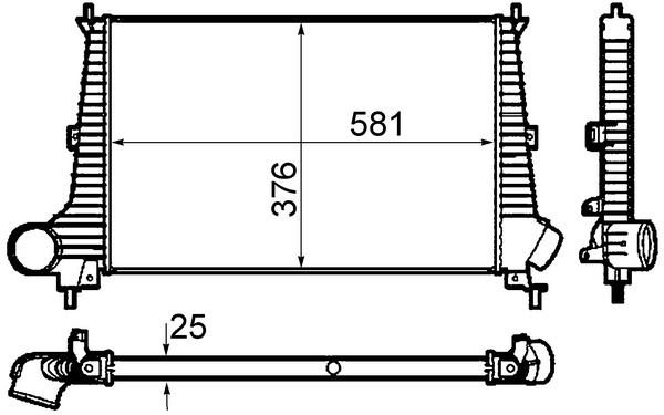 Ladeluftkühler SAAB 9-5 (YS3E) — MAHLE CI300000P - MAHLE