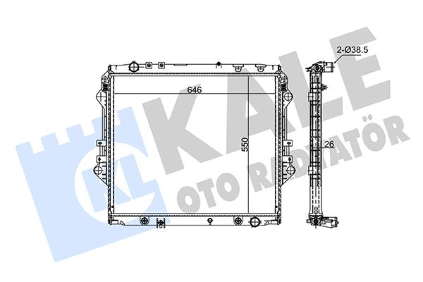 RADYATOR HILUX VIII AL PL BRZ - KALE - OEM 164000L361