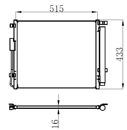 KLİMA BRAZİNG CONDENSER A/M()SANTA FE 2.0 CRDI 201...