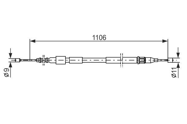 FREN TELİ. 1106 MM - BOSCH