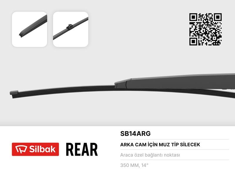 SİLECEK SÜPÜRGESİ ARKA MUZ TİPİ 350mm A1 05/10>...