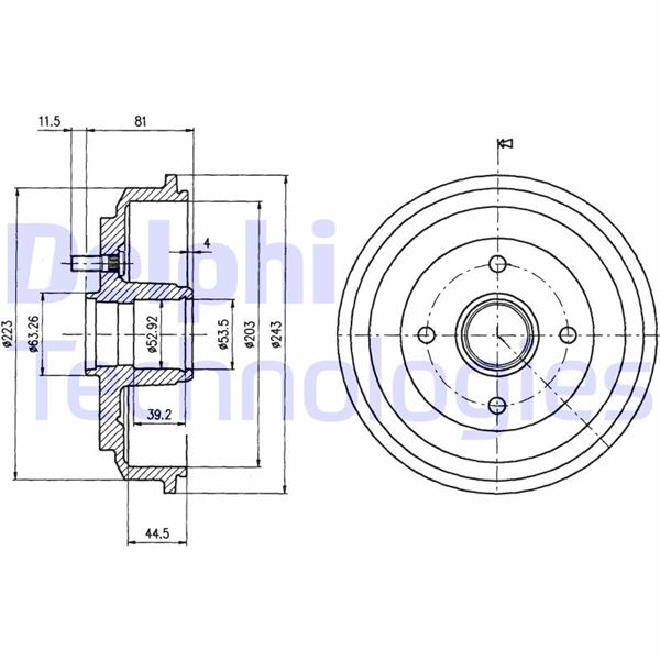 ARKA KAMPANA FIESTA (02>08)-FUSION (02>12) - DELPHI - OEM 7S611113AA