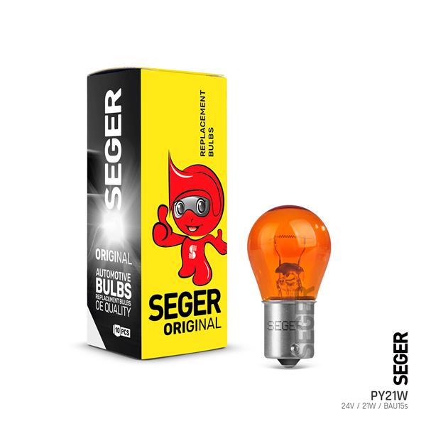 AMPUL PY21W 24V 21W BAU15S 93 KAPLAMA SARI - SEGER
