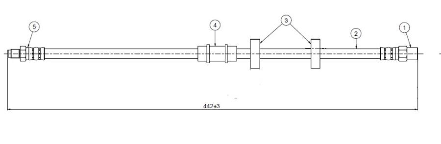 FREN HORTUMU ön Ronda 83-84 - CAVO - OEM SE022744400C