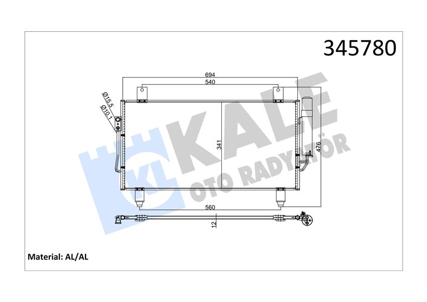 KONDENSER AL/AL OUTLANDER III - KALE - OEM 7812A218