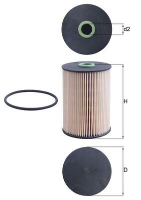 YAKIT FİLTRESİ (MAZOT) CADDY III GOLF V JETTA III OCTAVIA TOLEDO III LEON ALTEA A3 1.9 TDI 2.0 TDI - MAHLE - OEM 1K0127177B