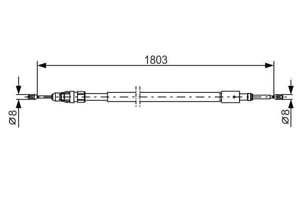 FREN TELİ. 1803 MM — BOSCH 1987482317 - BOSCH