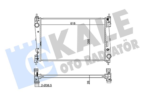 RADYATÖR CORSA D 05>PUNTO 05>BRAVO II 07> - KALE - OEM 1300287