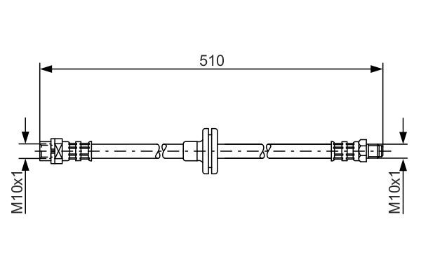 FREN HORTUMU ON BMW X5 E53 00>06 - BOSCH - OEM 34301166118