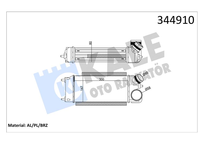 TURBO RADYATÖRÜ FORD FİESTA 08> 1.6 TDCİ - KALE - OEM 8V51