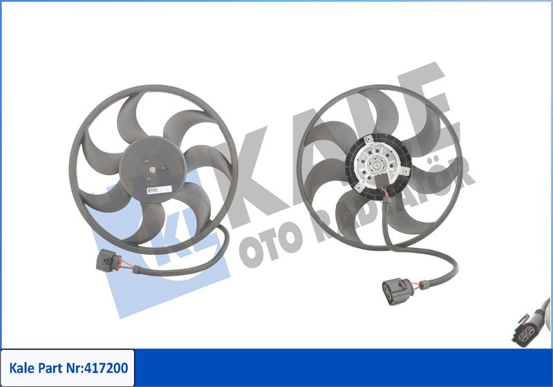 FAN MOTORU DAVLUMBAZLI SOL VW MULTIVAN V-TRANSPORTER V (450W-420mm) - KALE - OEM 7H0959455A
