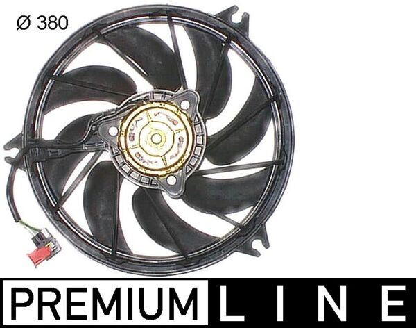 FAN MOTORU (145X485) PEUGEOT 206 (ENo:8EW351043751) - MAHLE BEHR - OEM 1253C9