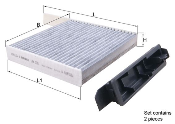 POLEN FİLTRESİ KARBONLU Cabin air filter element with activated carbon - MAHLE