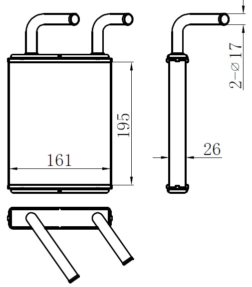 KALORİFER BRAZİNG HEATER A/M(195X161X26)GRAND VİTARA - ORIS