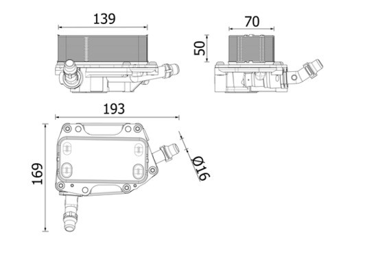 OTOMATIK SANZIMAN YAG SOGUTUCUSU BMW F52 F45 F48 F49 F39 . MINI F54 F56 F57 F60 TERMOSTATLI - MAHLE - OEM 17217640013