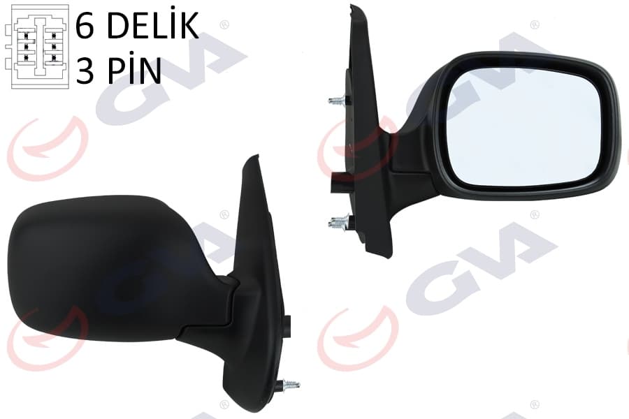 DIŞ DİKİZ AYNASI SAĞ KANGOO 01> ELEKTRİKLİ+ISIT...
