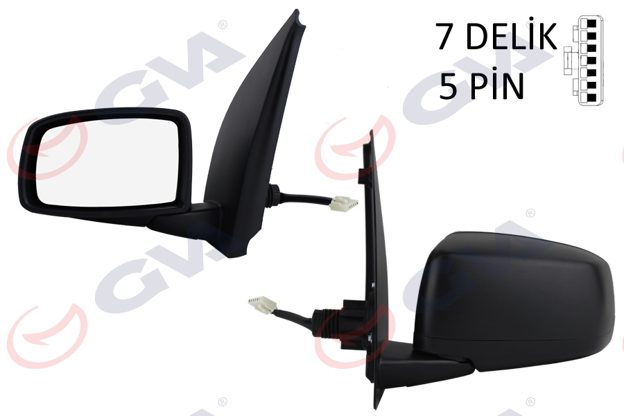 DIŞ DİKİZ AYNASI SOL PANDA 03> ELEKTRİKLİ+ISITMALI+KONVEKS 5 FİŞ VM-663EHL - GVA - OEM 735357194