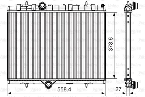 RADYATOR PSA 308 3008 C4 2013> - VALEO - OEM 9800482380