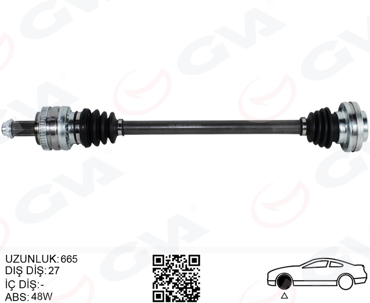 KOMPLE AKS ARKA SAĞ BMW E81 E82 E87 E90 E91 E92 E9 - GVA - OEM 33217523960