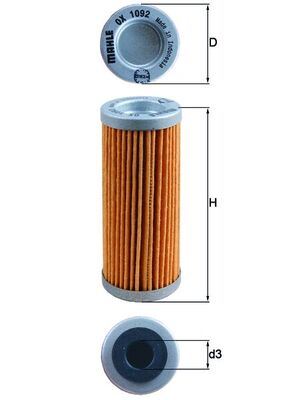 YAĞ FİLTRESİ — MAHLE OX1092 - MAHLE