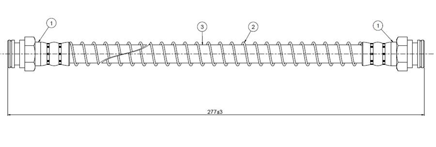 FREN HORTUMU arka 205 83-98 - CAVO - OEM 480653