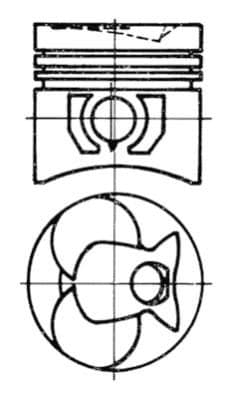 PISTON + SEGMAN STD 90.90mm MERCEDES OM616 OM617 W...