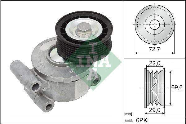 ALTERNATÖR GERGİ KOLU VOLVO C30 S40 1.8 2.0 V50 (06-12) CMAX 1.8 2.0 (04-07-10) ECOSPORT 2.0 (12=> - INA - OEM 31251845