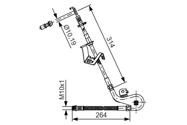 ÖN FREN HORTUMU SOL PEUGEOT P407 04> CITROEN C5 08> C6 06> (ESP) - BOSCH - OEM 4806.J3