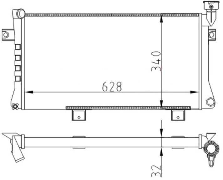 RADYATOR MECHANİCAL MT(628×340×34)NİVA 87-95 62355...