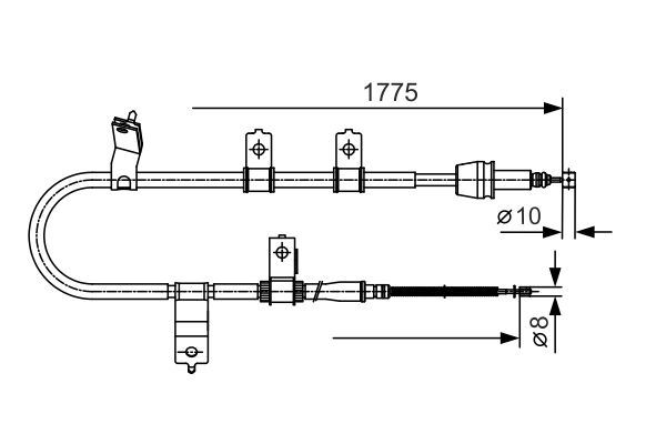 FREN TELİ. 1775 MM — BOSCH 1987482077 - BOSCH