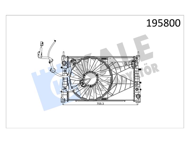 MODUL LINEA 1.3JTD (07 12) (NAC) (MT) (RAD+INT+FAN+DAV) AL/PL/BRZ - KALE - OEM 51785216