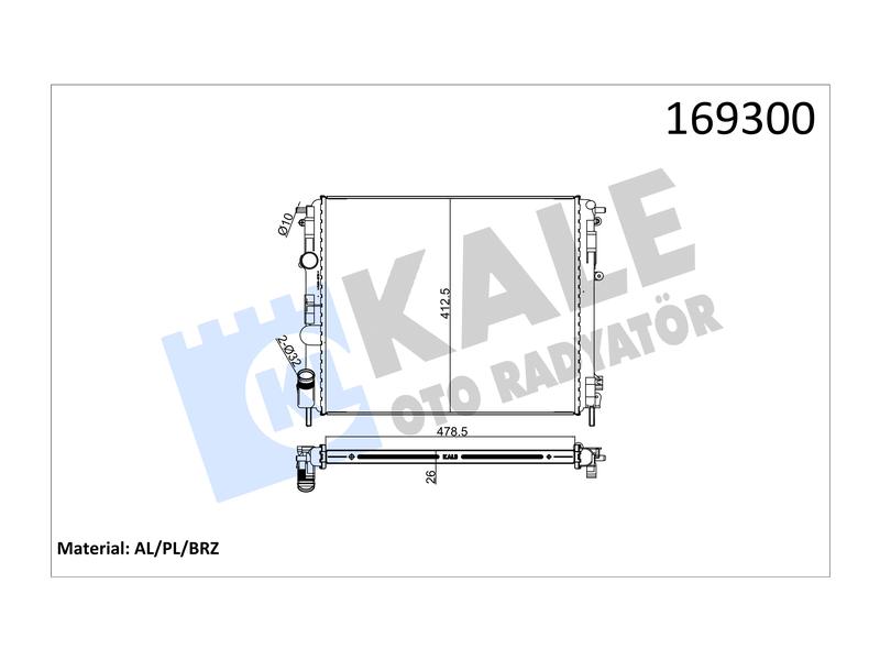 SU RADYATORU CLIO II 1.2 1.6 1.9 DTI KANGOO 1.4 1.5 DCI LOGAN I 1.4 1.5 DCI 1.6 AL/PL/BRZ - KALE - OEM 8200033831