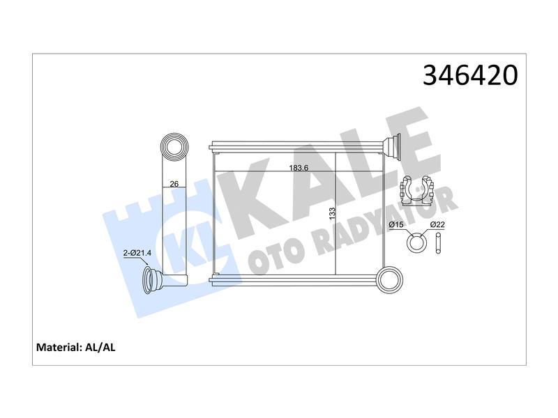 KALORIFER RADYATORU CLIO IV SANDERO - KALE - OEM 271153553R