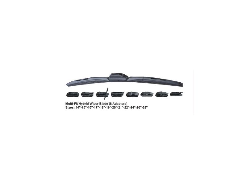 HYBIRDTIPI U KANCALI SILECEK SUPURGESI UNIVERSAL 8 ADAPTORLU 14 350mm - RBW