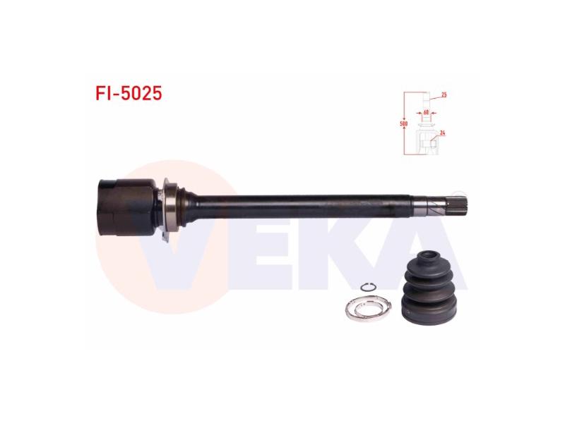 AKS KAFASI SAG ON IC EGEA 1.6 MJT M-T 25X24X68 UZUNLUK 500mm 2015- - VEKA - OEM 552635630