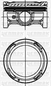 PISTON+SEGMAN STD ACCENT BLUE/I20 11-> 1.4 BENZINLI 72 MM G4LC ( 6 ILERI ) 72MM #### - YENMAK - OEM 2304103AA0